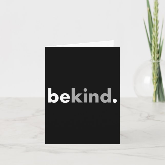 Var snäll älskar människor minimalism kort (Framsida)