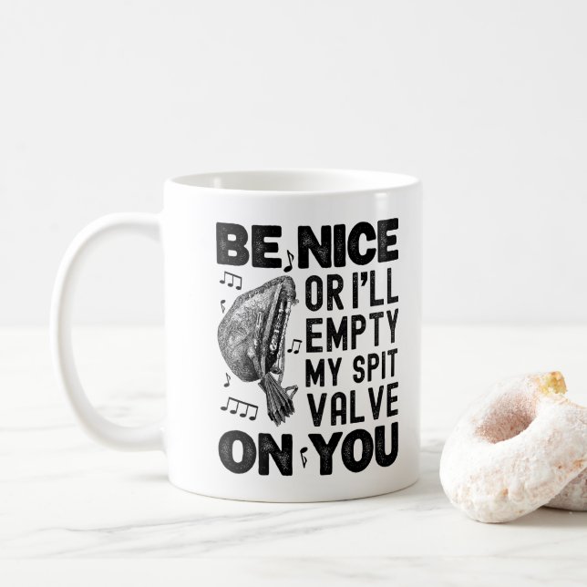 Var snäll annars tömmer jag min spottventil Musett Kaffemugg (Med munk)
