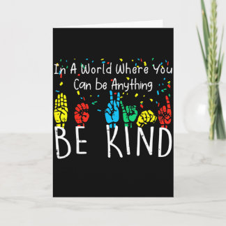 Var snäll Asl Hand Teckenspråk Autism Medvetenhet  Kort