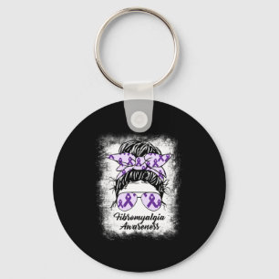 Var snäll att vara Fibromyalgia Awareness Messy Bu Nyckelring