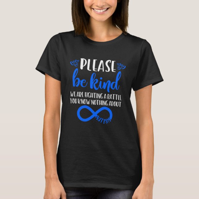 Var Snäll Autism Acceptans Autism Mamma Välj  T Shirt (Framsida)
