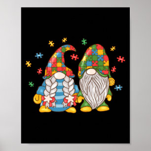 Var snäll Autism Tomtar Autism Medvetenhet Månad 2 Poster
