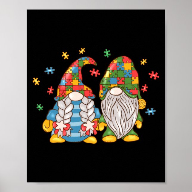 Var snäll Autism Tomtar Autism Medvetenhet Månad 2 Poster (Framsidan)
