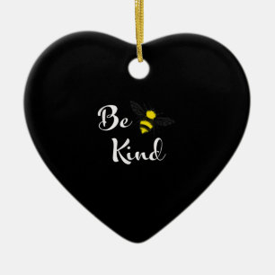 Var snäll Be Inspirational Kindness Bee Älskar Julgransprydnad Keramik