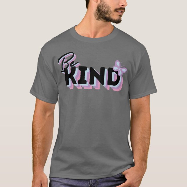 Var snäll Citat Whimsical Fjäril pojke T Shirt (Framsida)