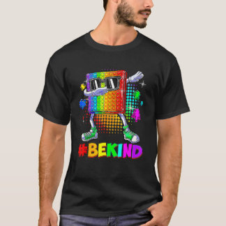 Var Snäll Dabbing Pop It Pusselbit Autism Medveten T Shirt