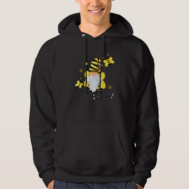 Var snäll Gnome och Bee Hippy Gnome 1 Hoodie (Framsida)