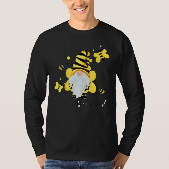 Var snäll Gnome och Bee Hippy Gnome 3 T Shirt (Framsida)