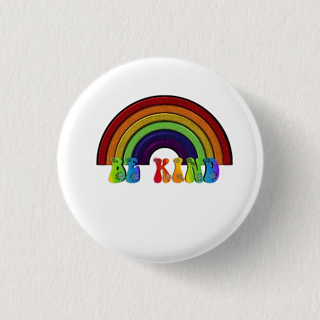 Var snäll HBTQ regnbågspositivitet  Knapp (Framsida)