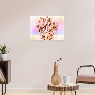 Var snäll inspirationsincitat av rosa och guld poster