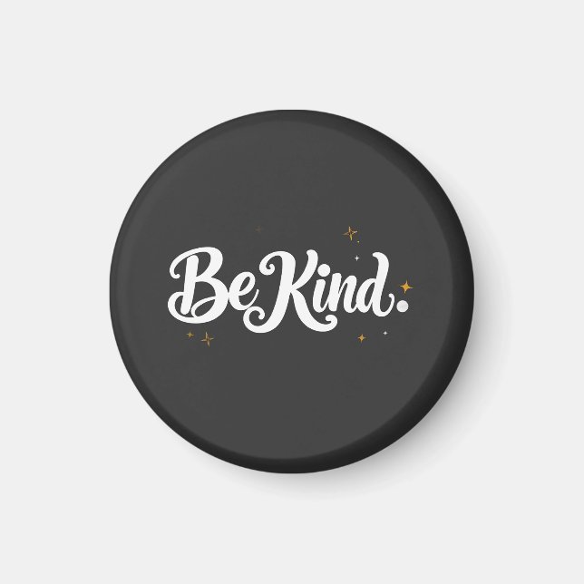 "Var snäll" Kalligrafi Magnet - Elegant Mini Art & (Framsidan)