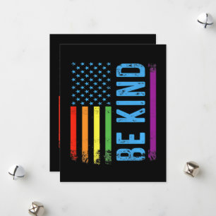 Var Snäll Lgbt Hbtq Hbt Pride Regnbåge Julkort