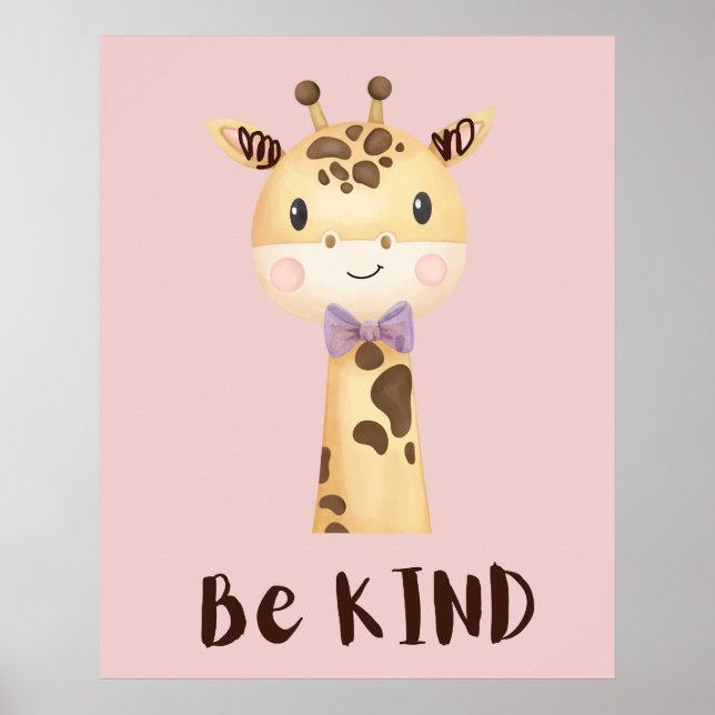 Var snäll lilla giraff poster (Framsidan)