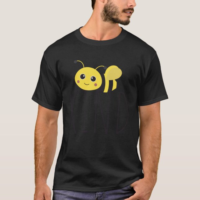 Var snäll med Cute Bee Graphic kortärmad Tests T Shirt (Framsida)