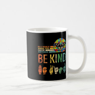 Var snäll medvetenhet om autism ASL mamma lärare v Kaffemugg