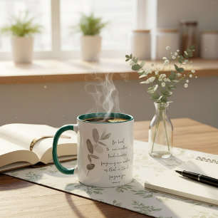 Var snäll minimalistisk botanisk mugg