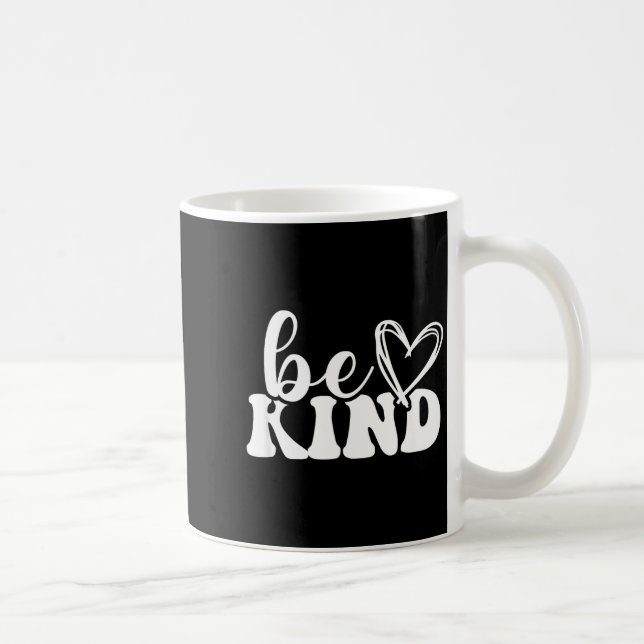 Var snäll minimalistisk kärlek vänlighet positiv  kaffemugg (Höger)