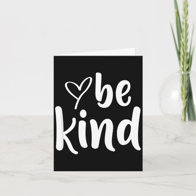 Var snäll minimalistisk kärlek vänlighet positiv  kort (Framsida)