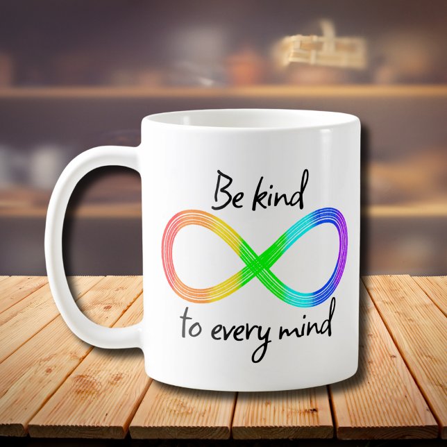 Var snäll mot alla sinnen - Autism Acceptance Rain Kaffemugg (Skapare uppladdad)