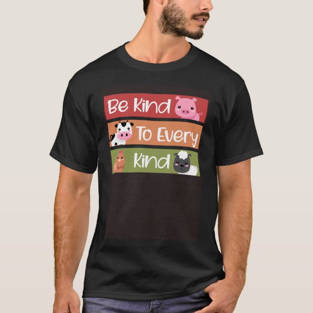 Var snäll mot alla sorters vegetarianer t shirt (Framsida)