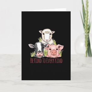 Var snäll mot alla typer av Vegan Veganism Kort