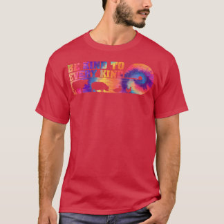 Var snäll mot alla typer av Vegan Vegetarian Retro T Shirt