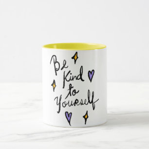 Var snäll mot dig själv Motivationscitat Kaffemugg
