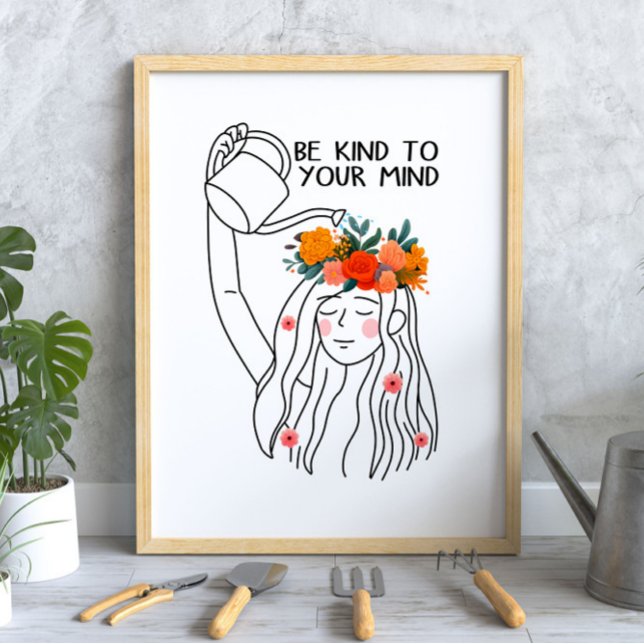 Var snäll mot din mentala hälsa poster (Skapare uppladdad)