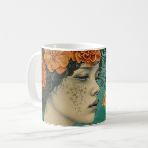 Var snäll mot din mentala konstnärliga Grönt B/G Kaffemugg