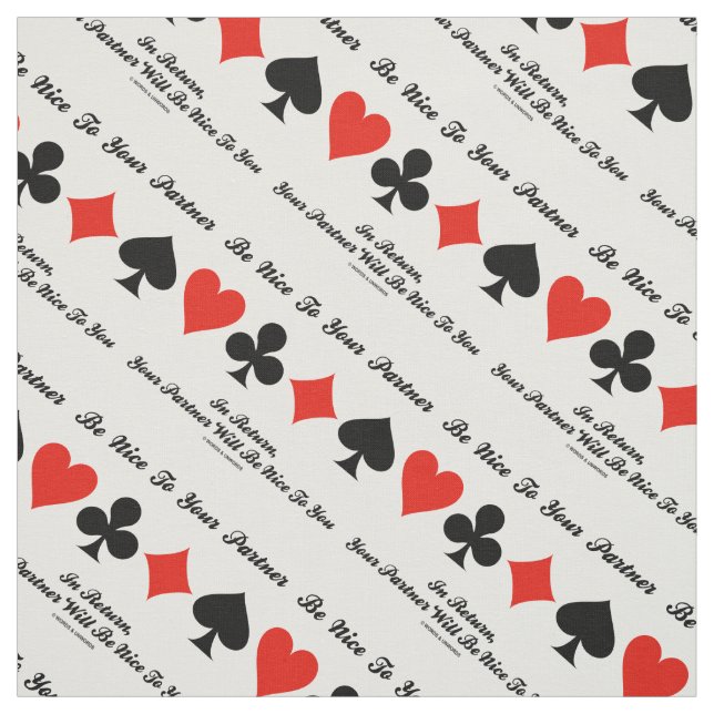 Var snäll mot din partner i gengäld tyg (Provkarta)