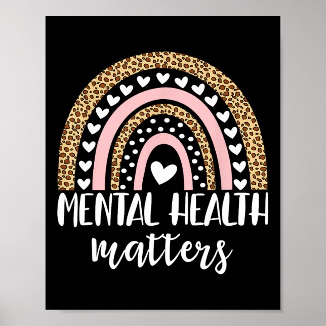 Var snäll mot ditt sinne för mentalhälsoproblem me poster (Framsidan)