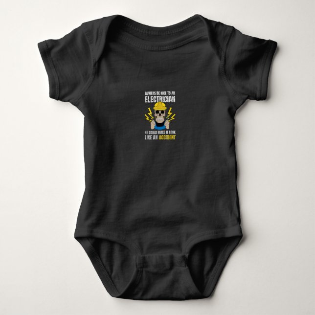 Var snäll mot elektriker Gift Electrical Ingenjör T Shirt (Framsida)