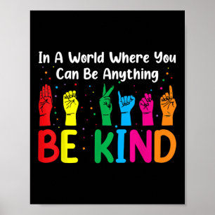 Var snäll mot Kvinnor Manar, Autism Awareness Boy  Poster