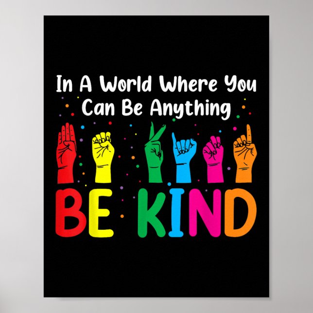 Var snäll mot Kvinnor Manar, Autism Awareness Boy  Poster (Framsidan)