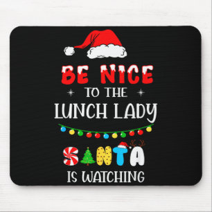 Var snäll mot lunchdamen Santa tittar på jul 2 Musmatta