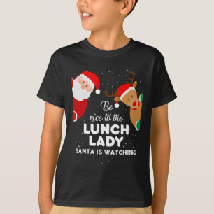 Var snäll mot Lunchen i Dam som tittar på Julafton T Shirt