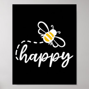 Var snäll mot Lycklig - Bee Lycklig, inspiration, Poster