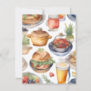 Var snäll mot matserveringar månad C Julkort