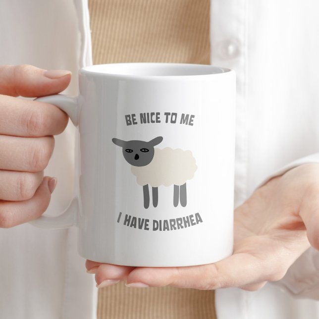 Var snäll mot mig att jag har Diarrhea Funny Sarca Kaffemugg (Skapare uppladdad)