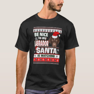 Var Snäll Mot Mig Jag Känner Santa Labrador Retrie T Shirt
