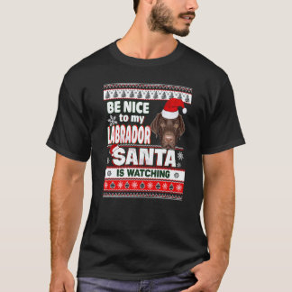 Var Snäll Mot Mig Jag Känner Santa Labrador Retrie T Shirt