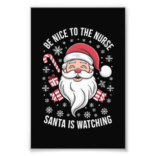 Var snäll mot nästomten som tittar på julen fototryck