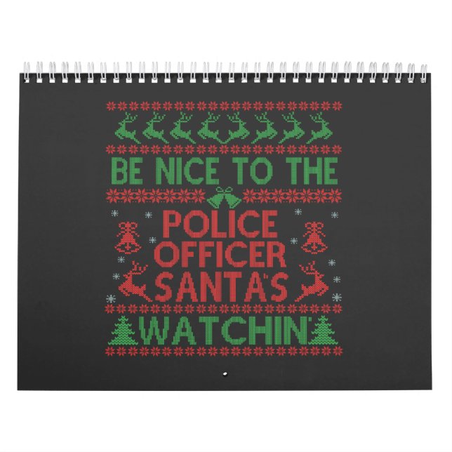 Var snäll mot polismannen Santa's vaktning Kalender (Omslag)