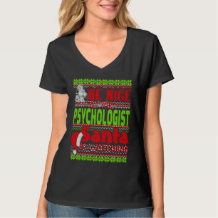 Var Snäll Mot Psykologen Tomte Jultomten Tittar Ps T Shirt