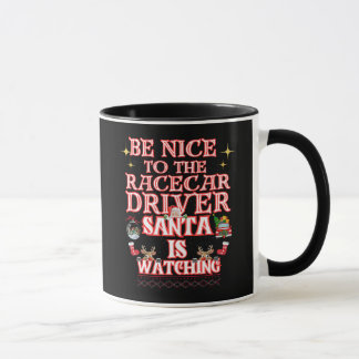 Var Snäll Mot Racerbilsföraren, Tomte Ser På Mugg