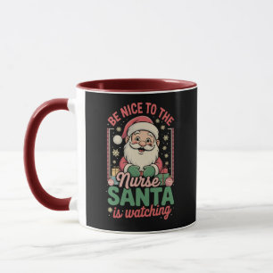 Var Snäll Mot Sjuksköterskan Tomte Jultomten Ser P Mugg