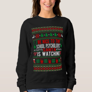 Var Snäll Mot Skolpsykologen Tomte Är På Vakt T Shirt