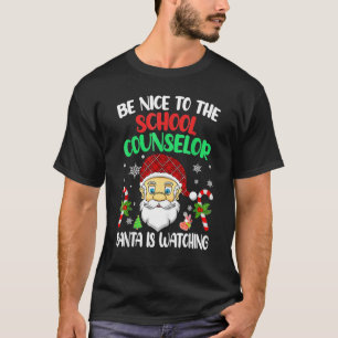 Var snäll mot skolrådgivaren Tomten som tittar T Shirt