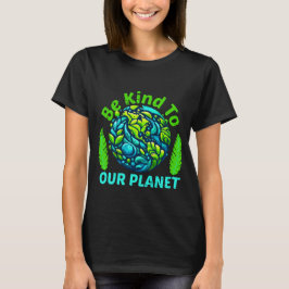Var snäll mot vår planet, rolig vintage-jorddag t shirt