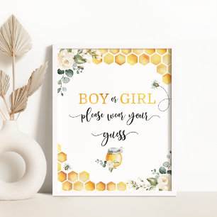 Var snäll och bära din gissningsskylt poster